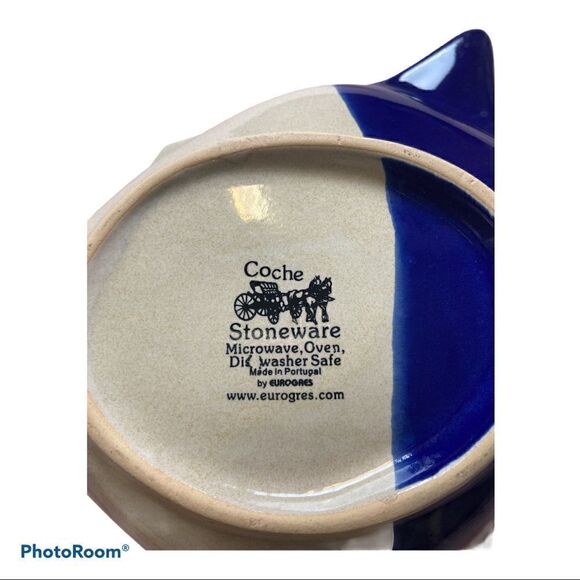 COCHE STONEWARE~Fish Shape Dish~BLUE stone ware - Picture 6 of 11